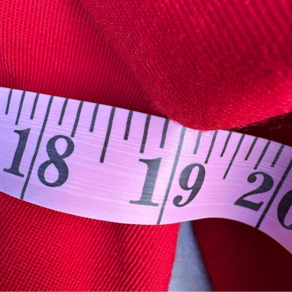 Rare Vintage Hairston Roberson Red Wool Embroidered Floral Blazer Suit Jacket - Picture 10 of 11